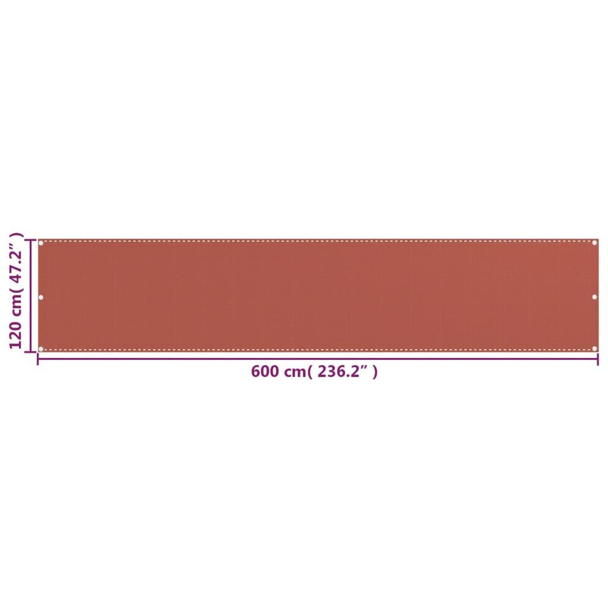 Voir la diapositive 6 : VIDAXL Ecran de balcon terre cuite 120x600 cm pehd