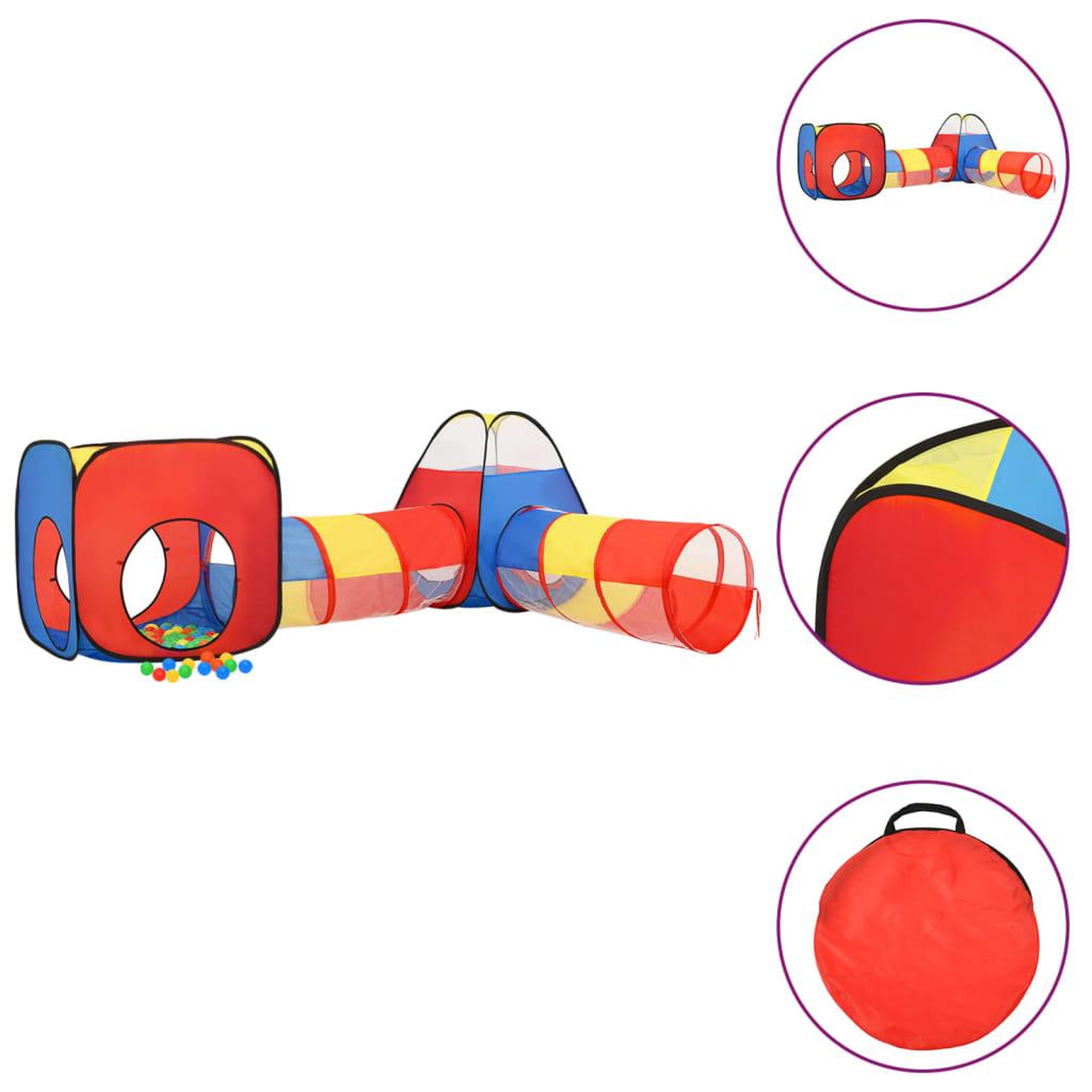 Voir la diapositive 1 : VIDAXL Tente de jeu pour enfants avec 250 balles Multicolore