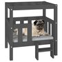 Voir la diapositive 4 : VIDAXL Lit pour chien Gris 65,5x43x70 cm Bois de pin solide
