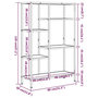 Voir la diapositive 5 : VIDAXL Etagere a livres 80x30x120 cm Acier et bois d'ingenierie