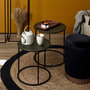 Voir la diapositive 6 : Paris Prix Lot de 2 Tables Gigognes  Mirage  40cm Noir & Or
