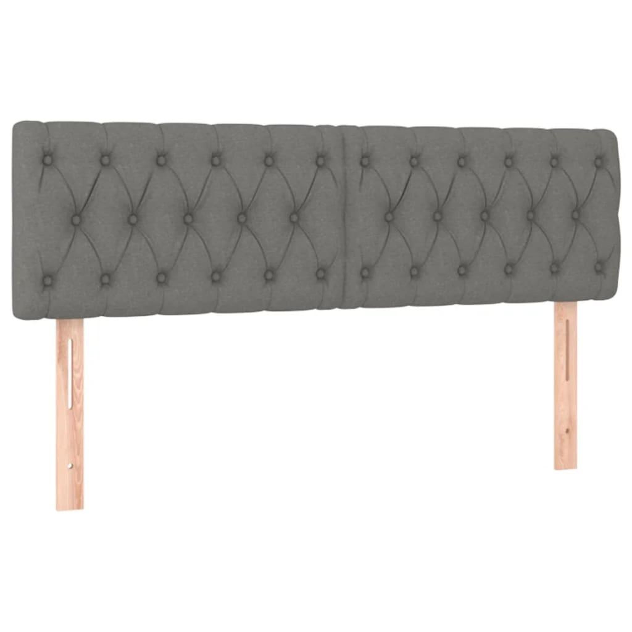 Voir la diapositive 4 : VIDAXL Tete de lit a LED Gris fonce 160x7x78/88 cm Tissu