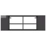 Voir la diapositive 4 : VIDAXL Meuble TV mural Gris brillant 102x35x35 cm Bois d'ingenierie