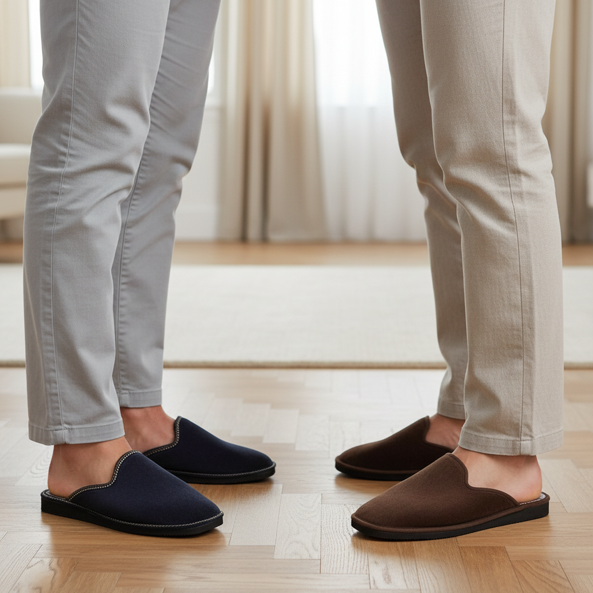 Voir la diapositive 2 : OZABI Ozabi pack de 2 paires pantoufles mules homme fabriquées en espagne