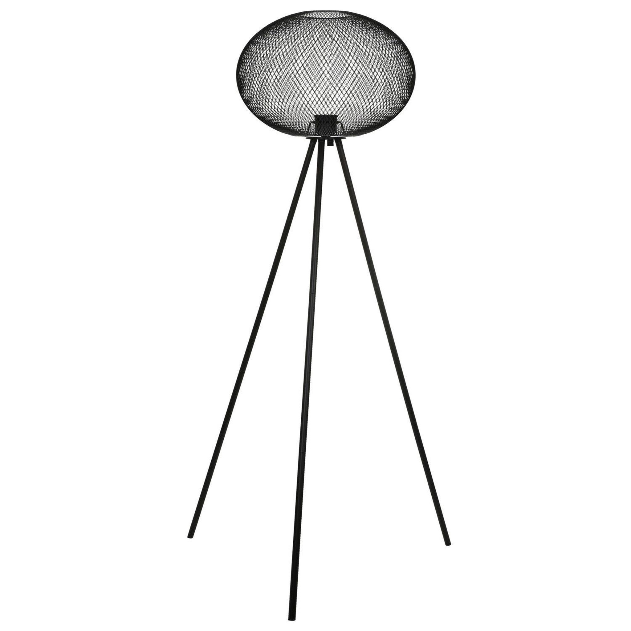 DIVERS Lampadaire design industriel rond en métal spirit - h. 160 cm - noir