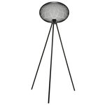 DIVERS Lampadaire design industriel rond en métal Spirit - H. 160 cm - Noir