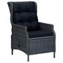 Voir la diapositive 3 : VIDAXL Ensemble a manger 9 pcs avec coussins resine tressee gris fonce