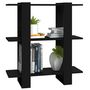 Voir la diapositive 4 : VIDAXL Bibliotheque/Separateur de piece Noir 80x30x123,5 cm