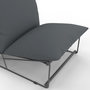 Voir la diapositive 6 : ID MARKET Lot de 2 fauteuils de jardin NAPOLI gris coussins gris anthracite