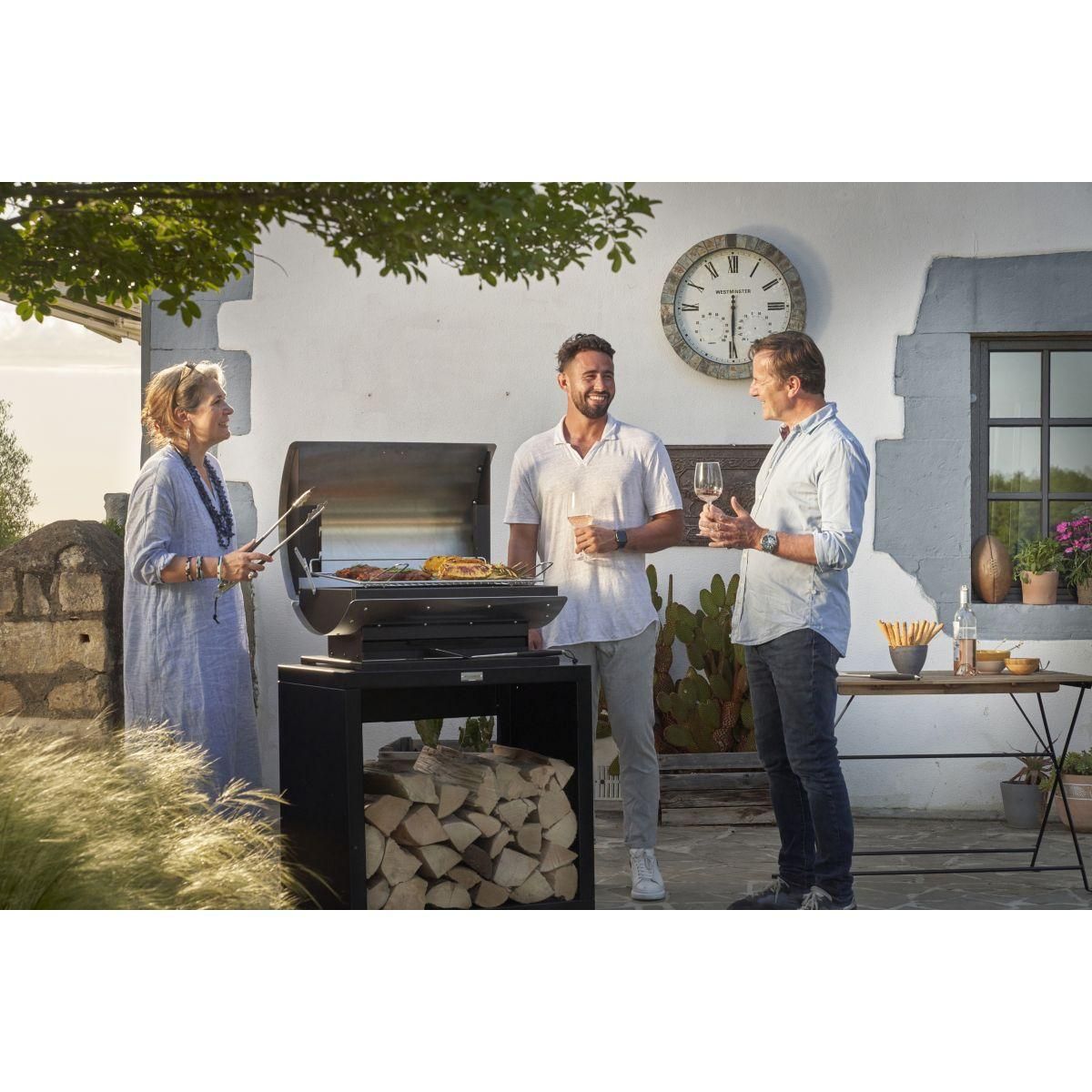 Le marquier Barbecue charbon BFXL60D inox à poser 60 cm