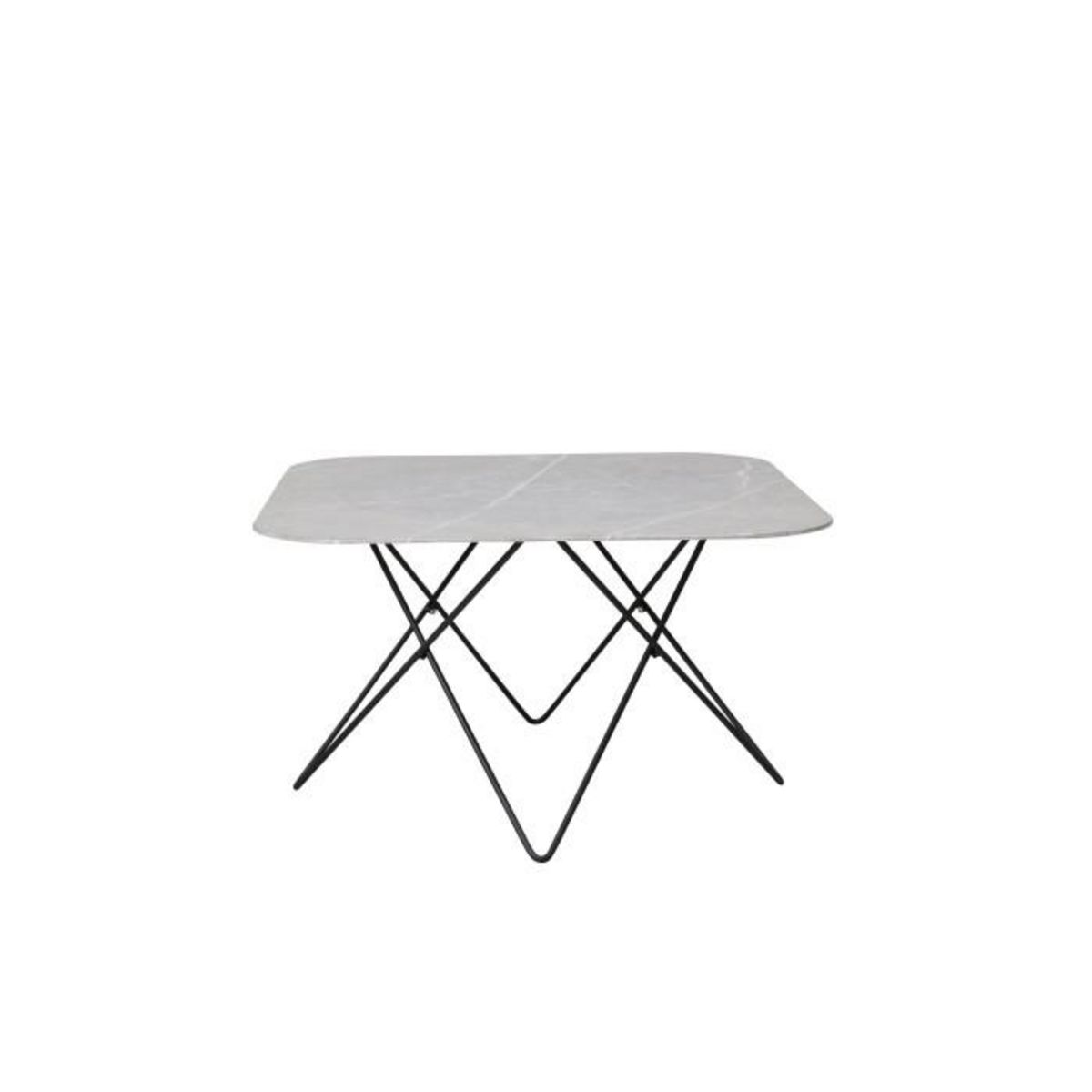 Paris Prix Table Basse en Verre Marbré  Tristar  80cm Gris