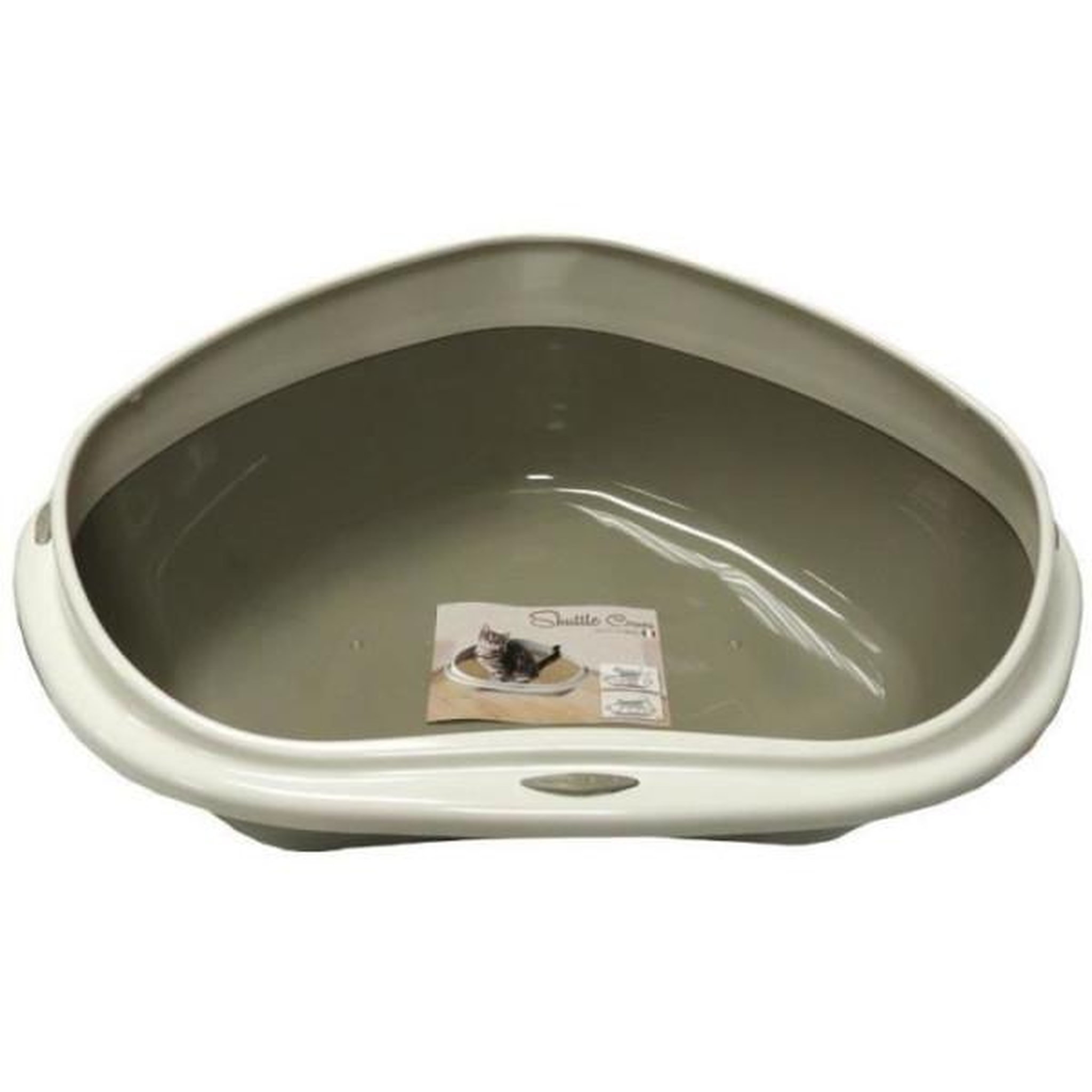 Voir la diapositive 2 : AIME AIME Bac a litiere d'angle + Rebord - 58 x 48 x 20,5 cm - Pour chat