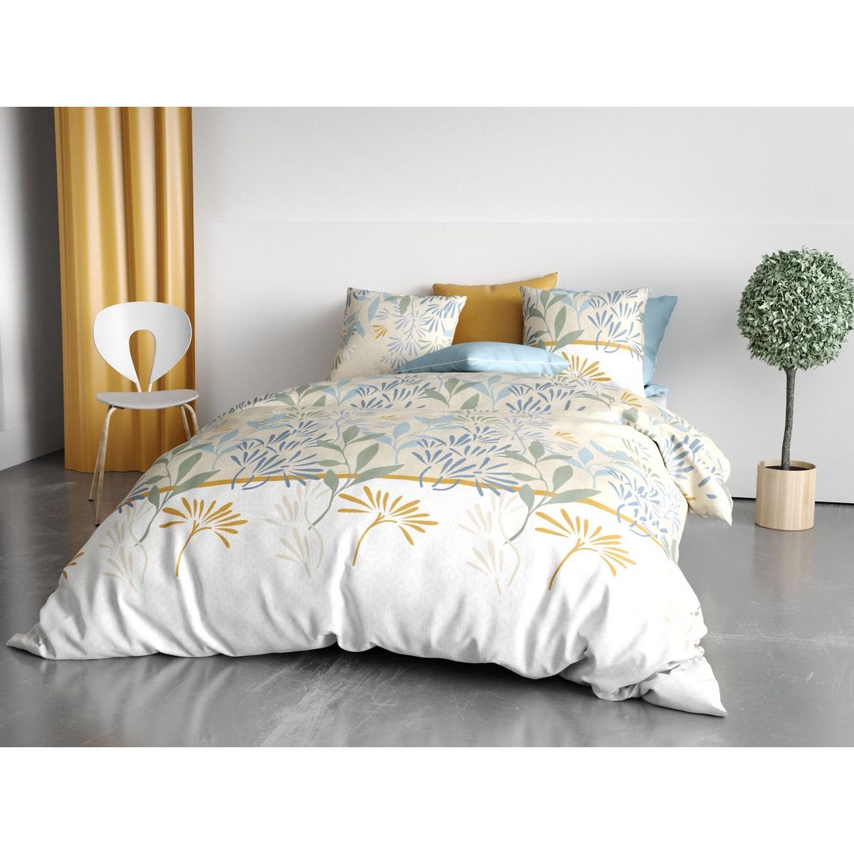 ATELIER DU COTON Parure housse de couette 100% coton 57 fils agil