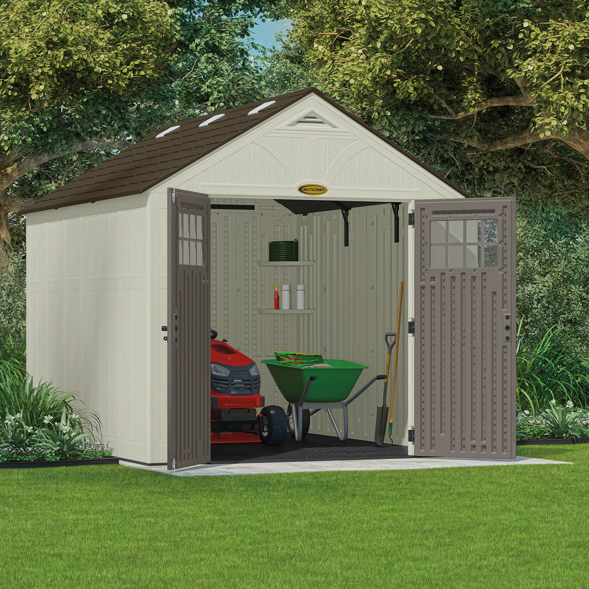 Voir la diapositive 1 : Abri de jardin résine - 7m² - BINNU