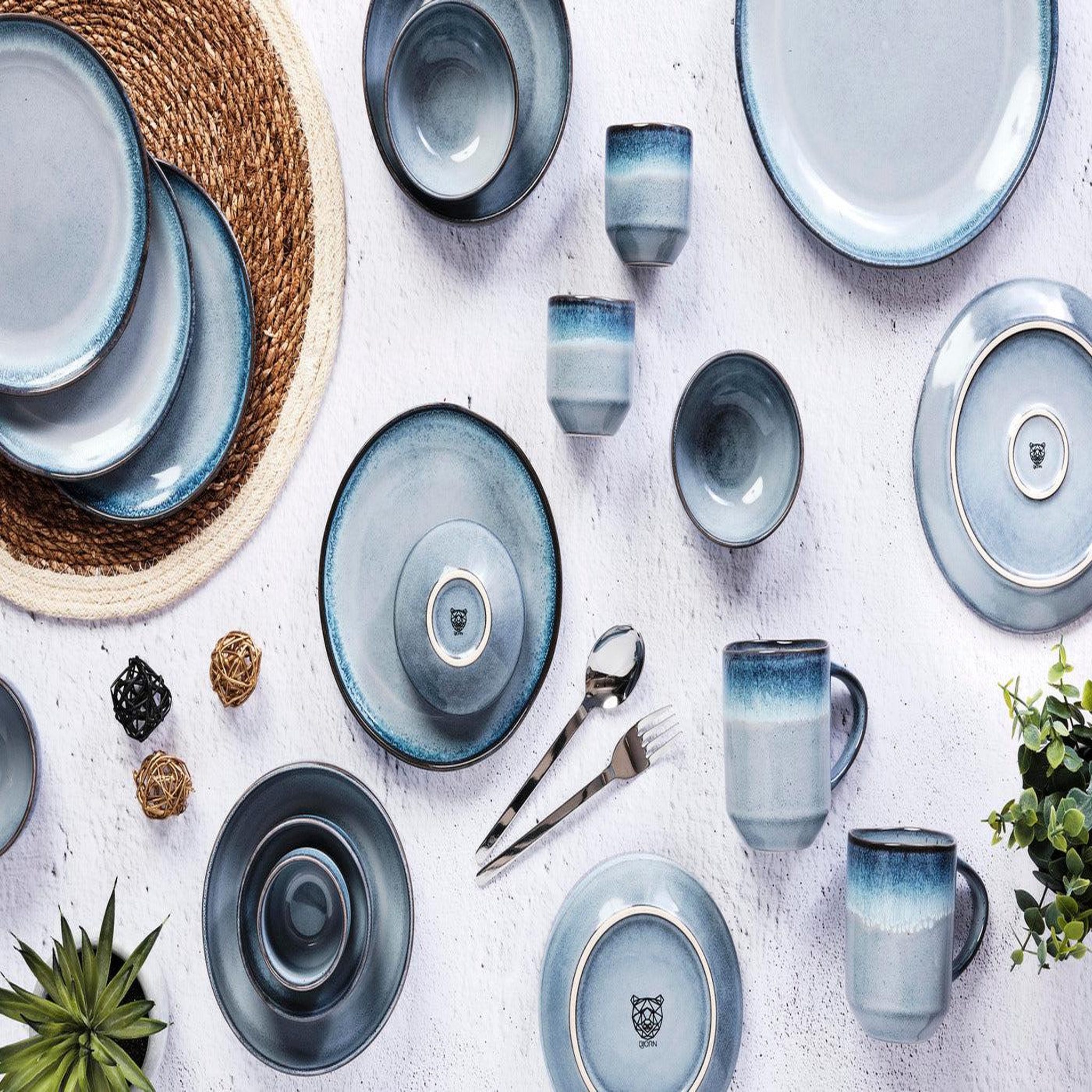 Voir la diapositive 5 : BJORN Assiette genesis ø16,5cm - 6 pièces - mer