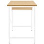 Voir la diapositive 4 : VIDAXL Bureau d'ordinateur Blanc/chene clair 105x55x72 cm MDF et metal