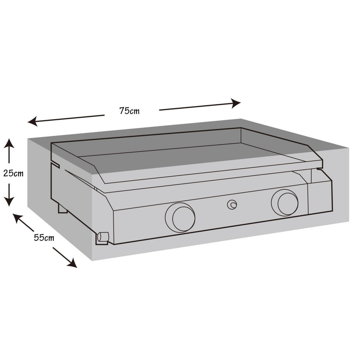  Housse de protection pour plancha à gaz WERKA PRO 75 x 55 x 25 cm 75 x 55 x 25 cm