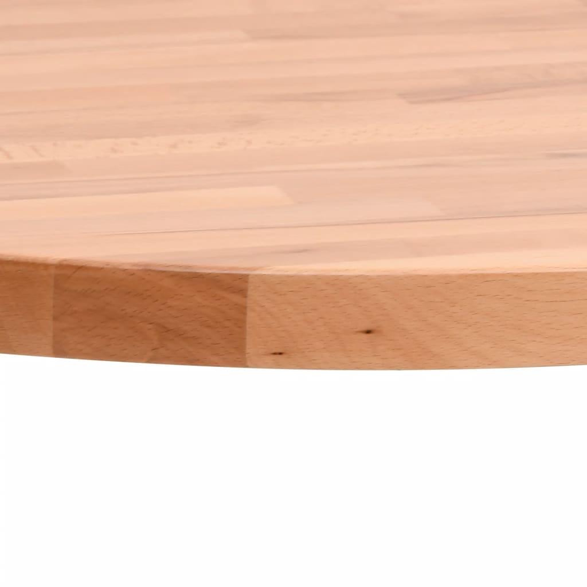 Voir la diapositive 3 : VIDAXL Dessus de table Ø80x1,5 cm rond bois massif de hetre