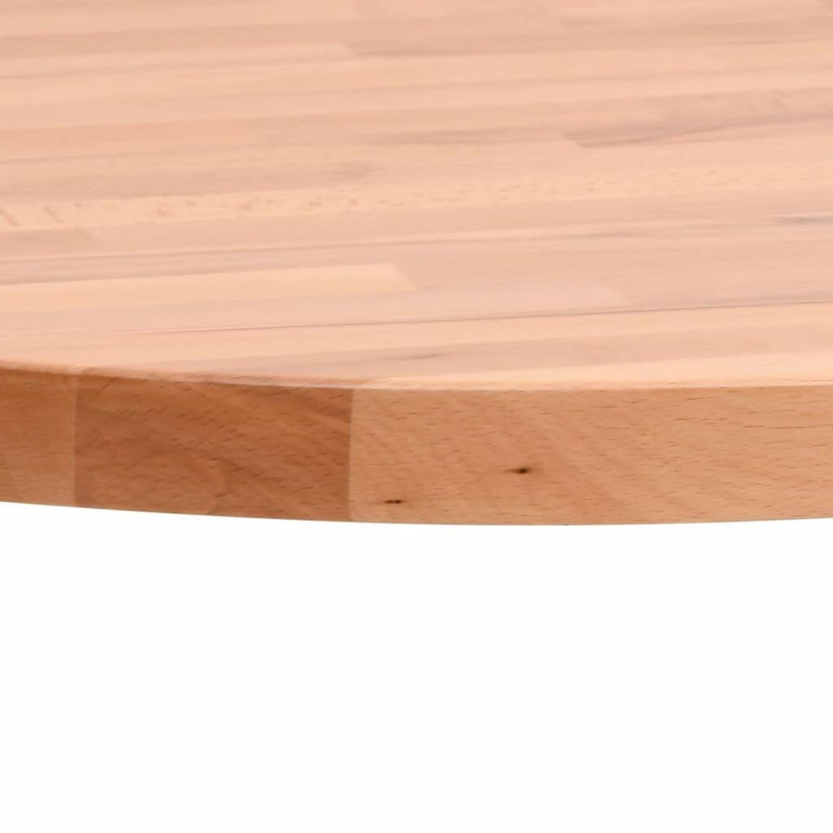 VIDAXL Dessus de table Ø80x1,5 cm rond bois massif de hetre