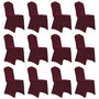 Voir la diapositive 1 : VIDAXL Housses elastiques de chaise Bordeaux 12 pcs
