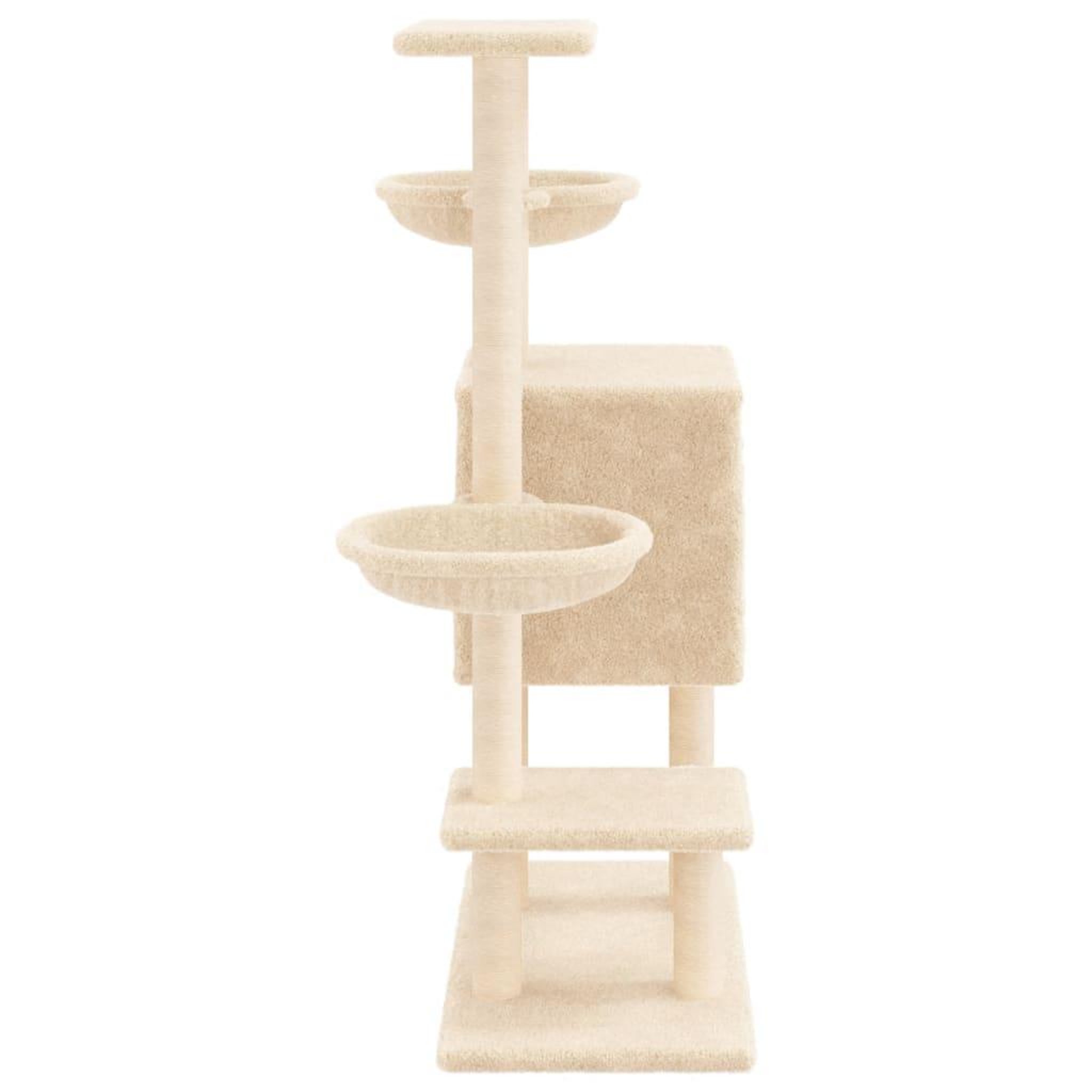 Voir la diapositive 5 : VIDAXL Arbre a chat avec griffoirs en sisal creme 117 cm