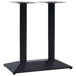 VIDAXL Pied de table de bistro noir 70x40x72 cm fonte