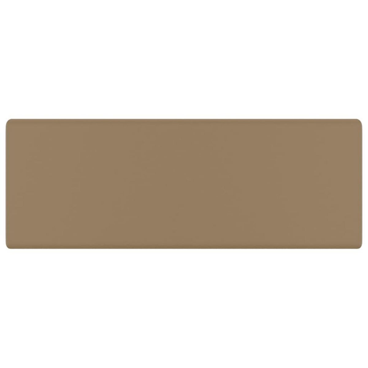 VIDAXL Lavabo carre de luxe a trop-plein Creme mat 41x41 cm Ceramique