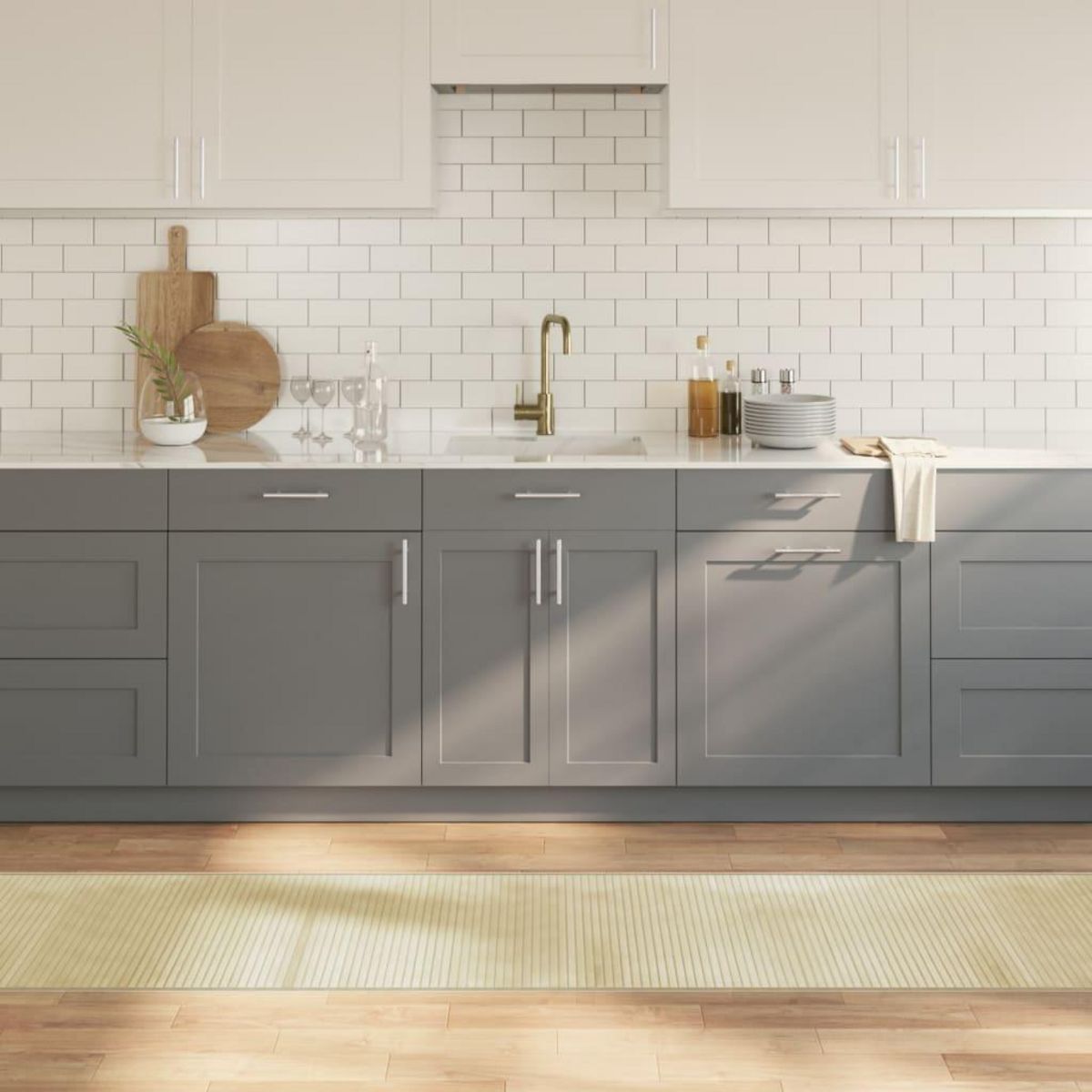 VIDAXL Tapis rectangulaire naturel clair 60x500 cm bambou