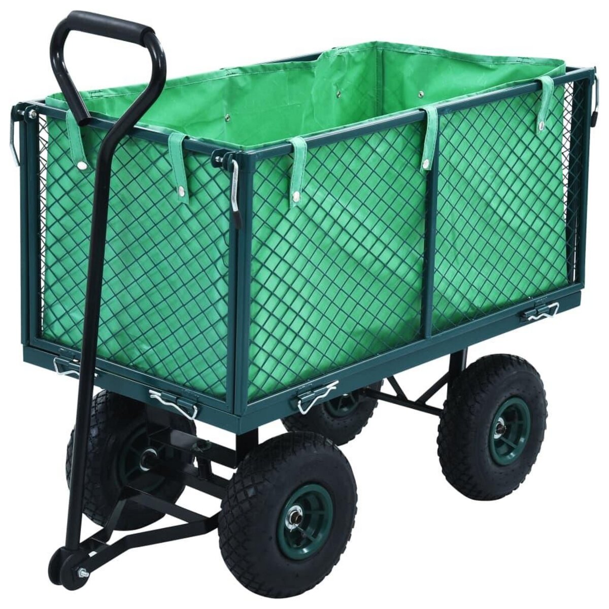 VIDAXL Chariot a main de jardin Vert 350 kg