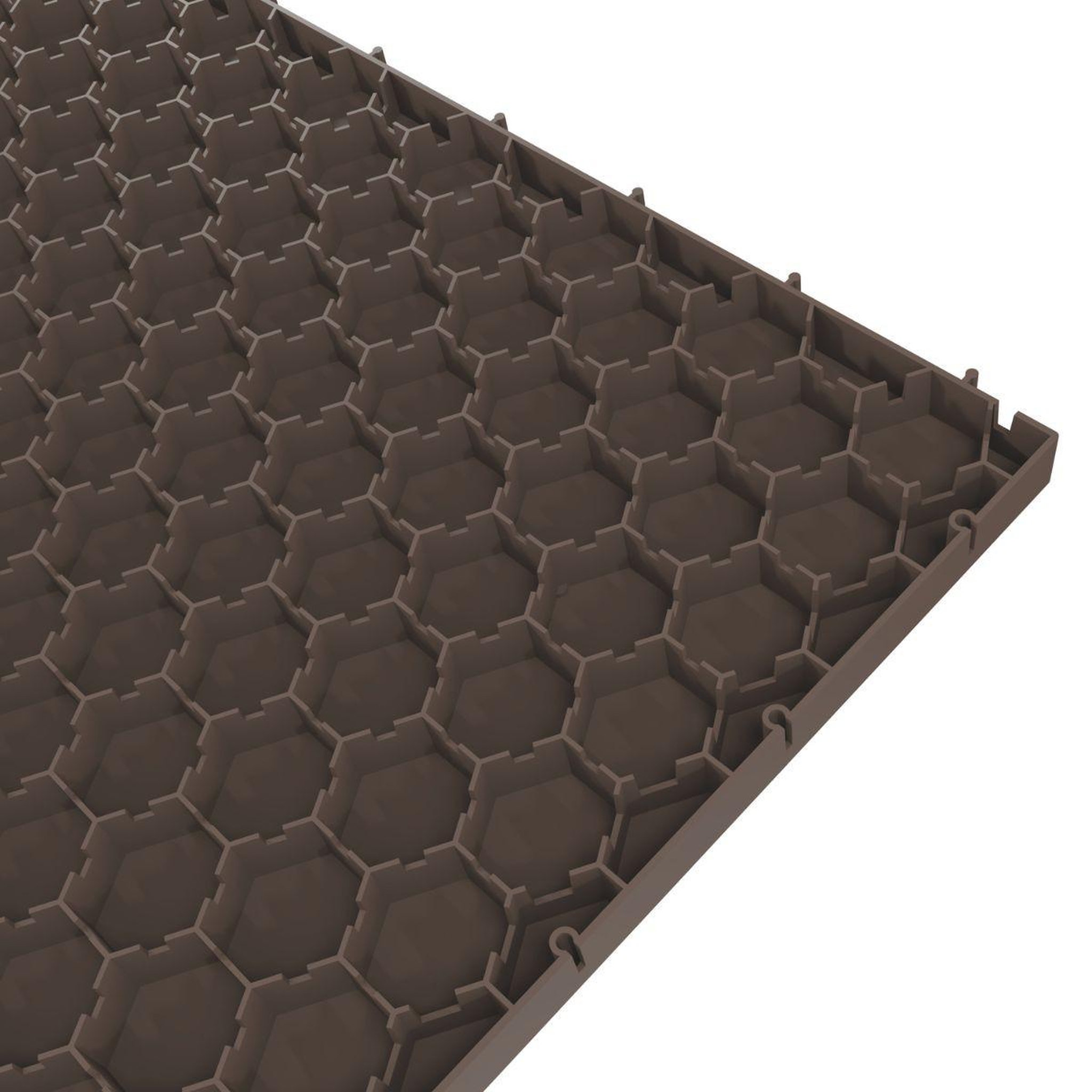 Voir la diapositive 3 : INTEC Lot de 6 dalles de sol clipsables marron taupe 116x76x3cm polypropylène revêtement de sol modulable 4.61m2 intec