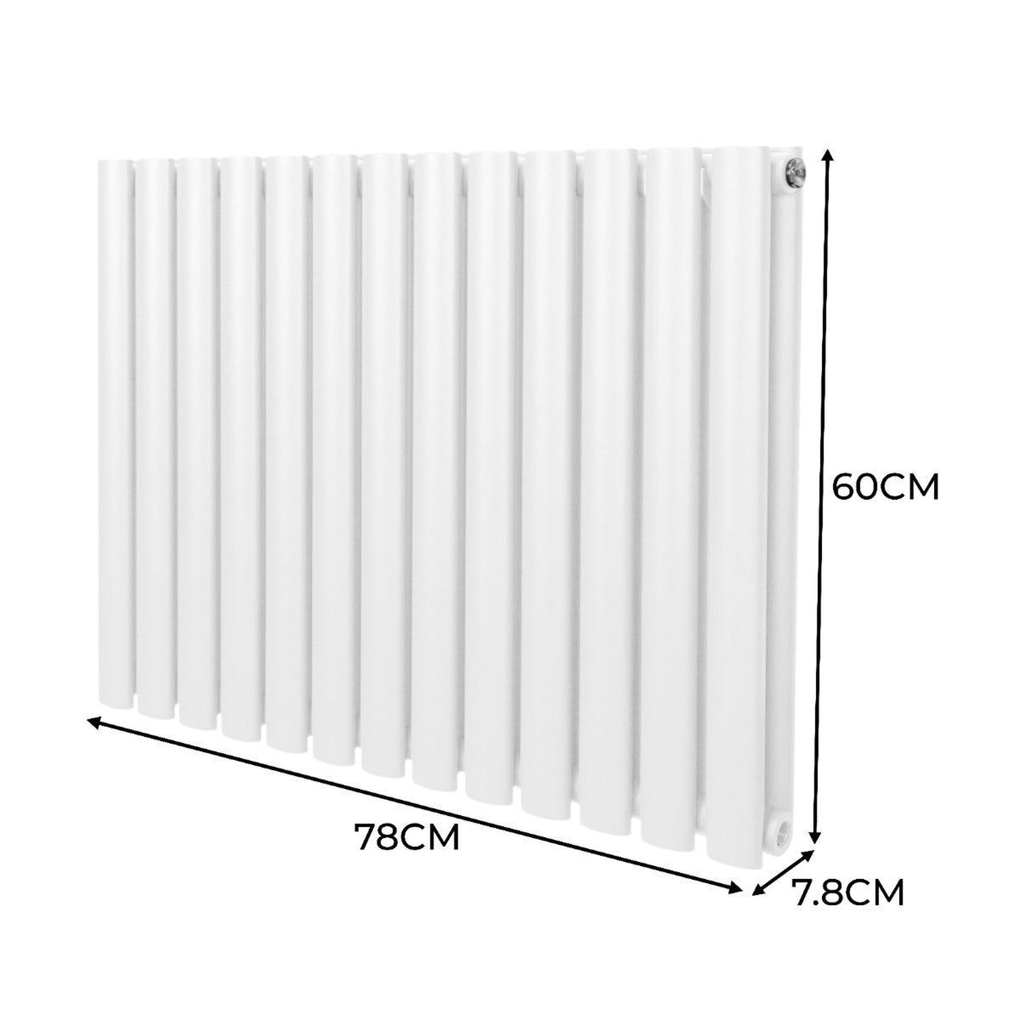 Voir la diapositive 5 : MONSTERSHOP Radiateur à colonnes ovales, 2 panneaux - 600 x 780 mm