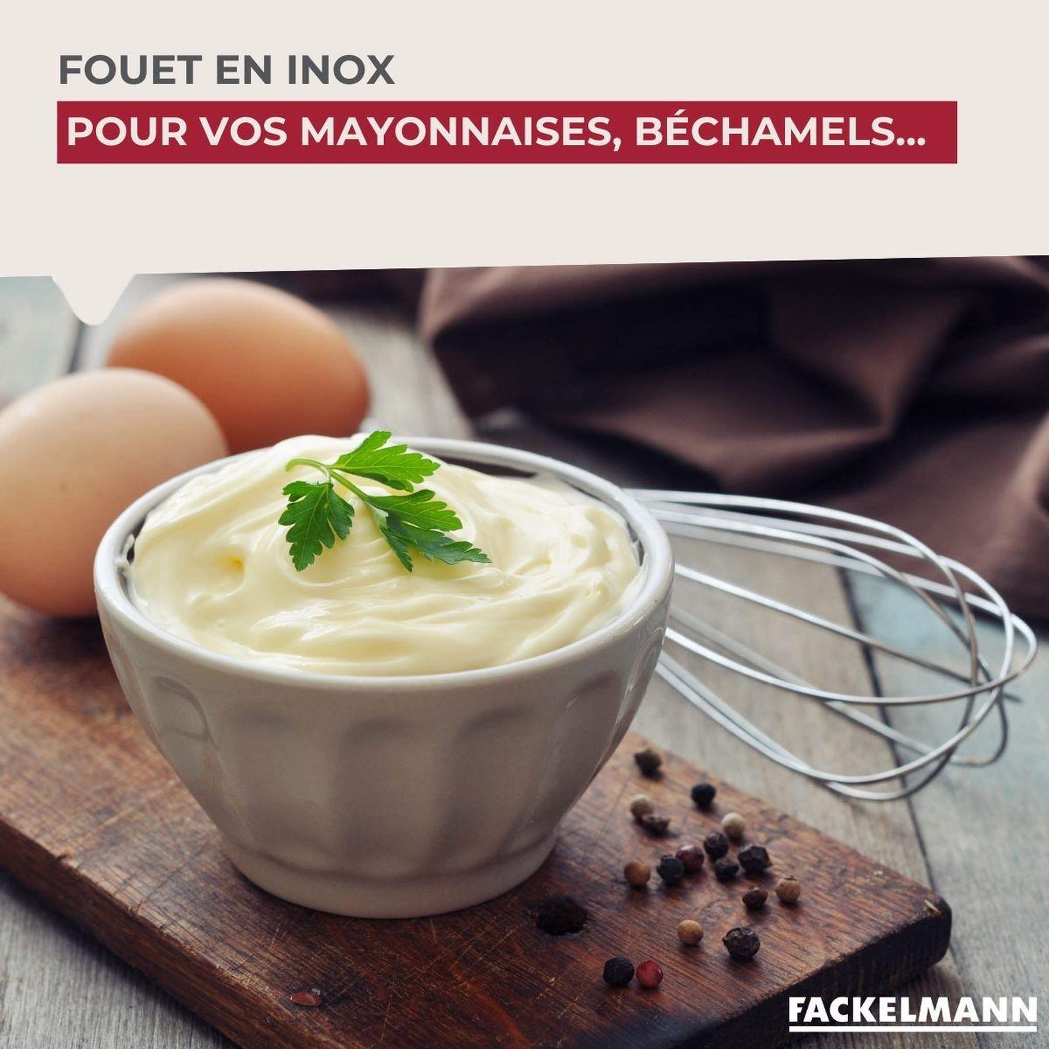 Voir la diapositive 5 : Fackelmann Fouet de cuisine et pâtisserie en inox 26 cm Fackelmann