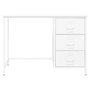 Voir la diapositive 2 : VIDAXL Bureau industriel avec tiroirs Blanc 105x52x75 cm Acier