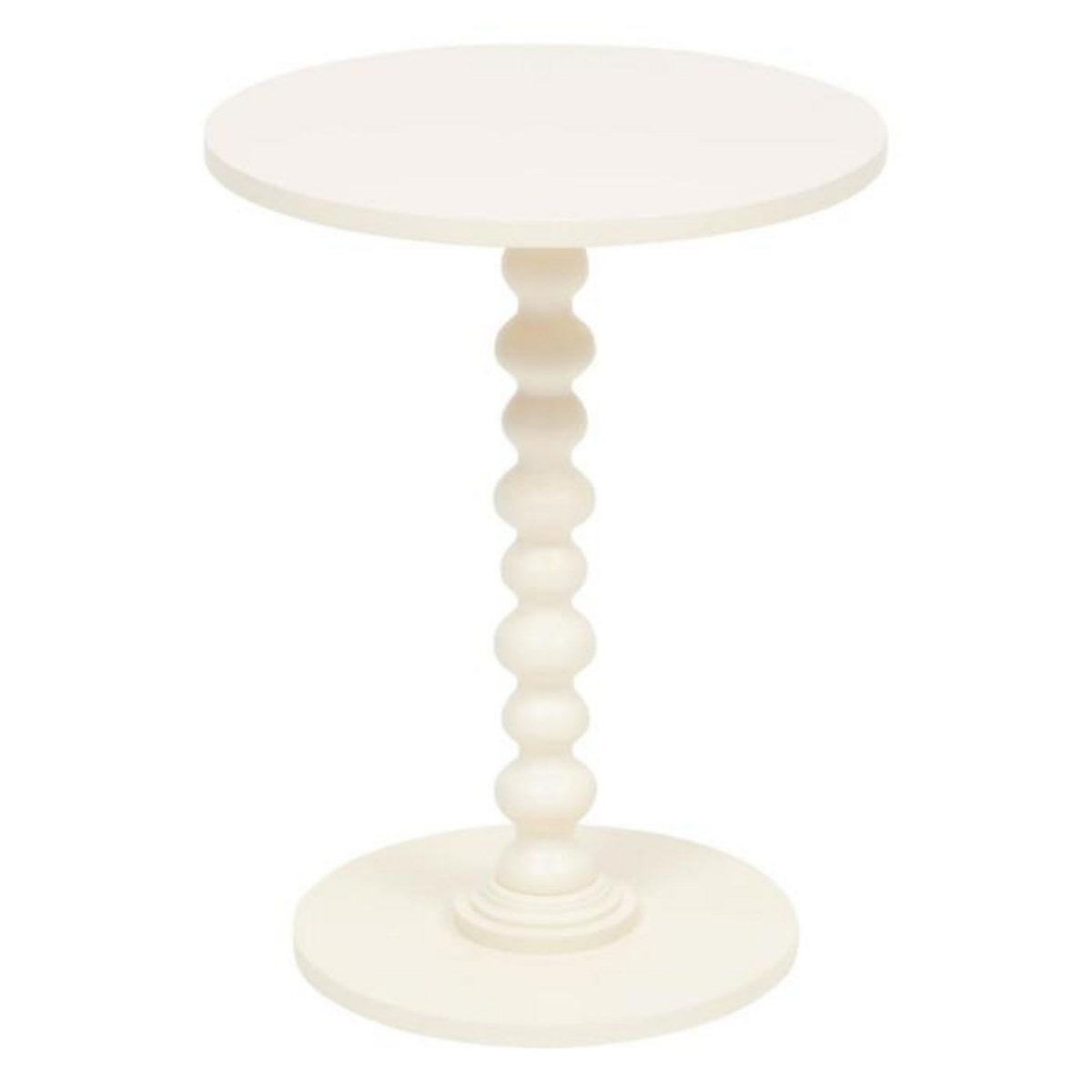 ATMOSPHERA Table d'Appoint Ronde  Alix  50cm Ivoire