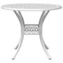Voir la diapositive 5 : VIDAXL Table de jardin blanc Ø90x75 cm aluminium coule