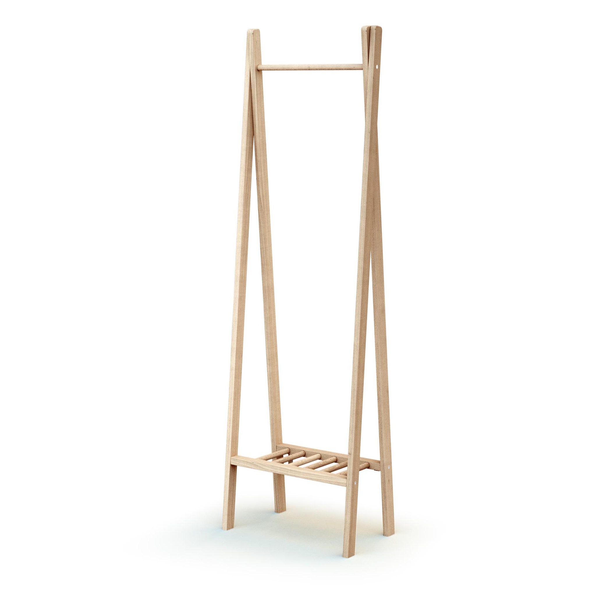 Voir la diapositive 1 : AT4 Porte vêtement enfant en bois hooki 50 x 30 x 130 cm