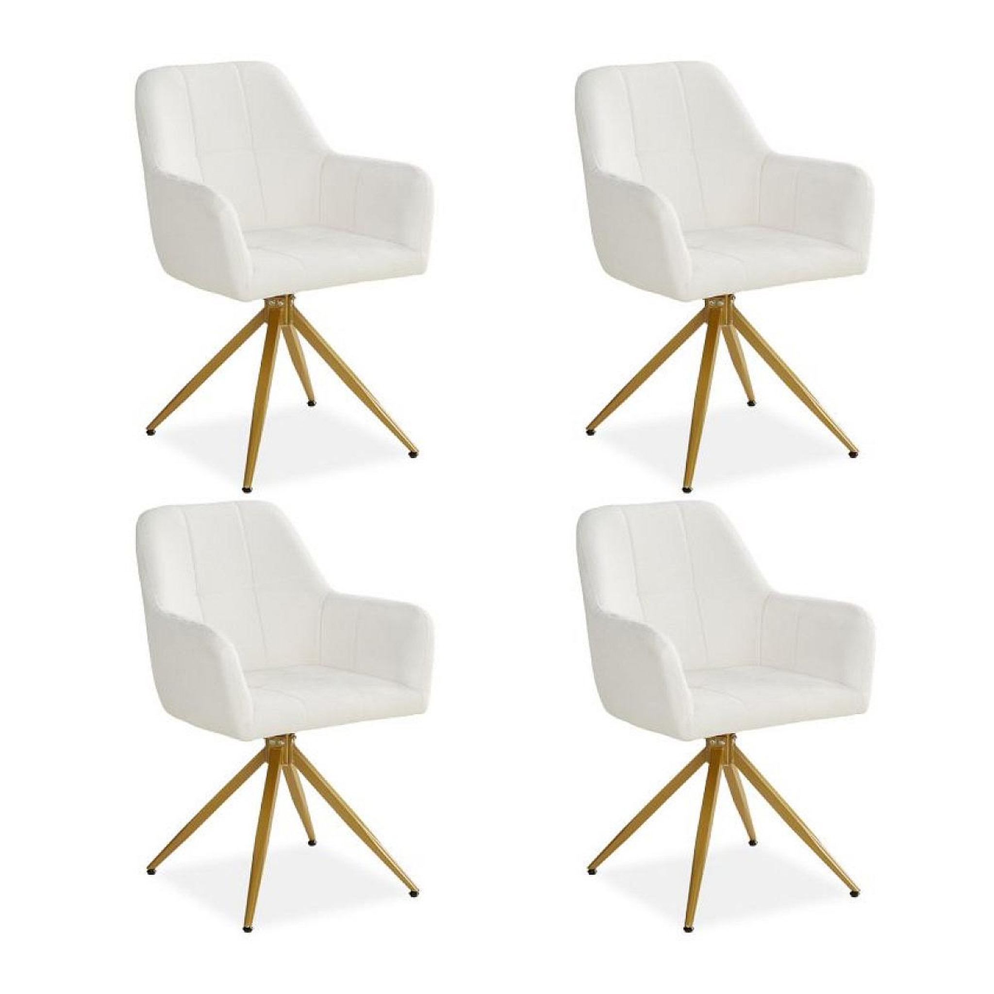 HomeStyle4U Chaise de salle à manger lot 4 chaises blanc