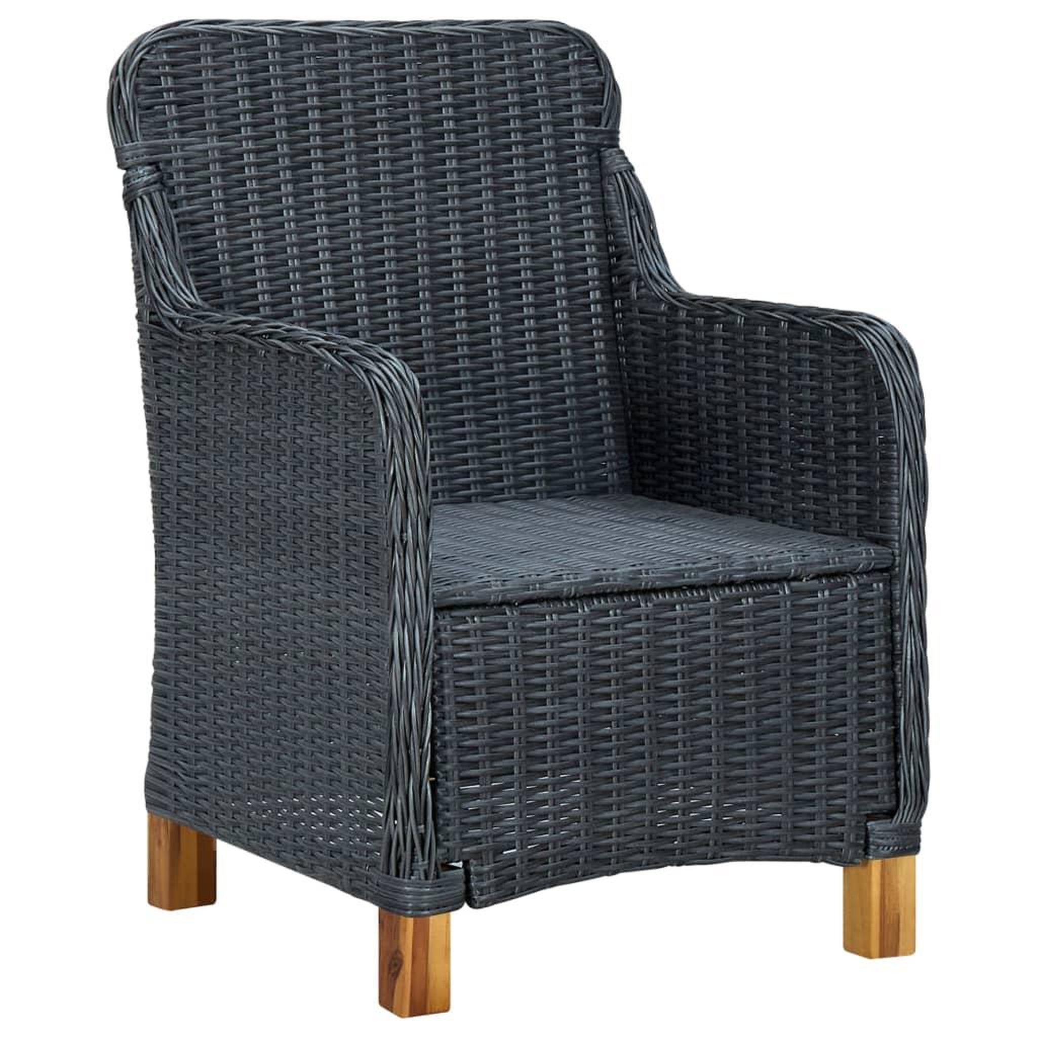 Voir la diapositive 4 : VIDAXL Mobilier a dîner 9 pcs avec coussins Resine tressee Gris fonce