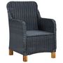 Voir la diapositive 4 : VIDAXL Mobilier a dîner 9 pcs avec coussins Resine tressee Gris fonce