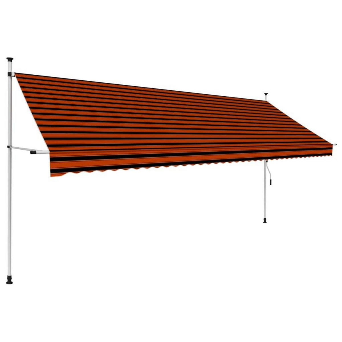 VIDAXL Auvent manuel retractable 400 cm Orange et marron
