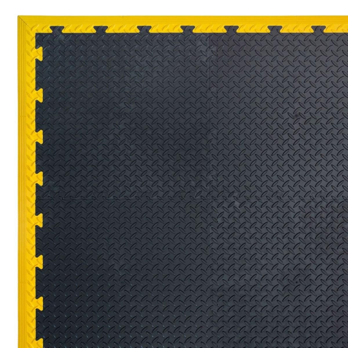 ART PLAST Bordure femelle pour Dalle PVC noire Clipsable Sol Antidérapant Carré Noir Garage Atelier PS50CRN/F Art Plast