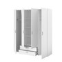 Voir la diapositive 6 : PARISOT Armoire VARIA - Décor blanc - 4 portes battantes + 2 tiroirs - L 160 x H 185 x P 51 cm - PARISOT