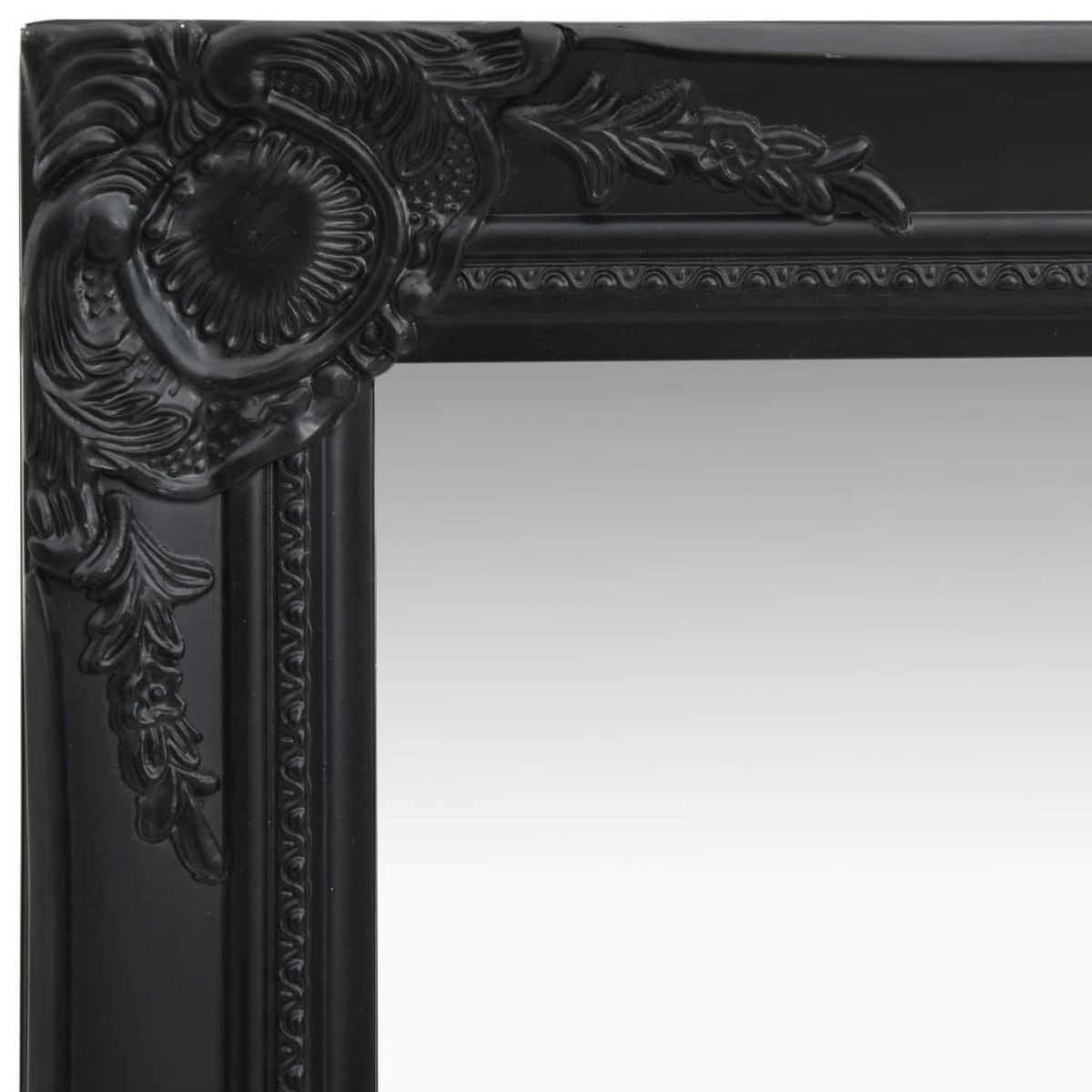 VIDAXL Miroir mural style baroque 40x40 cm noir