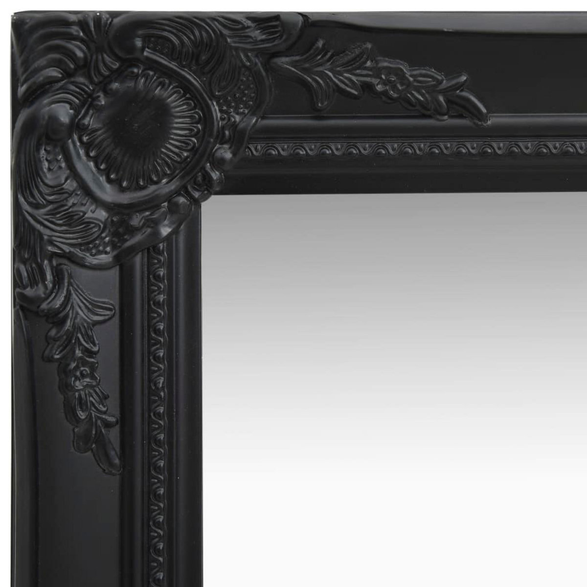 VIDAXL Miroir mural style baroque 40x40 cm noir