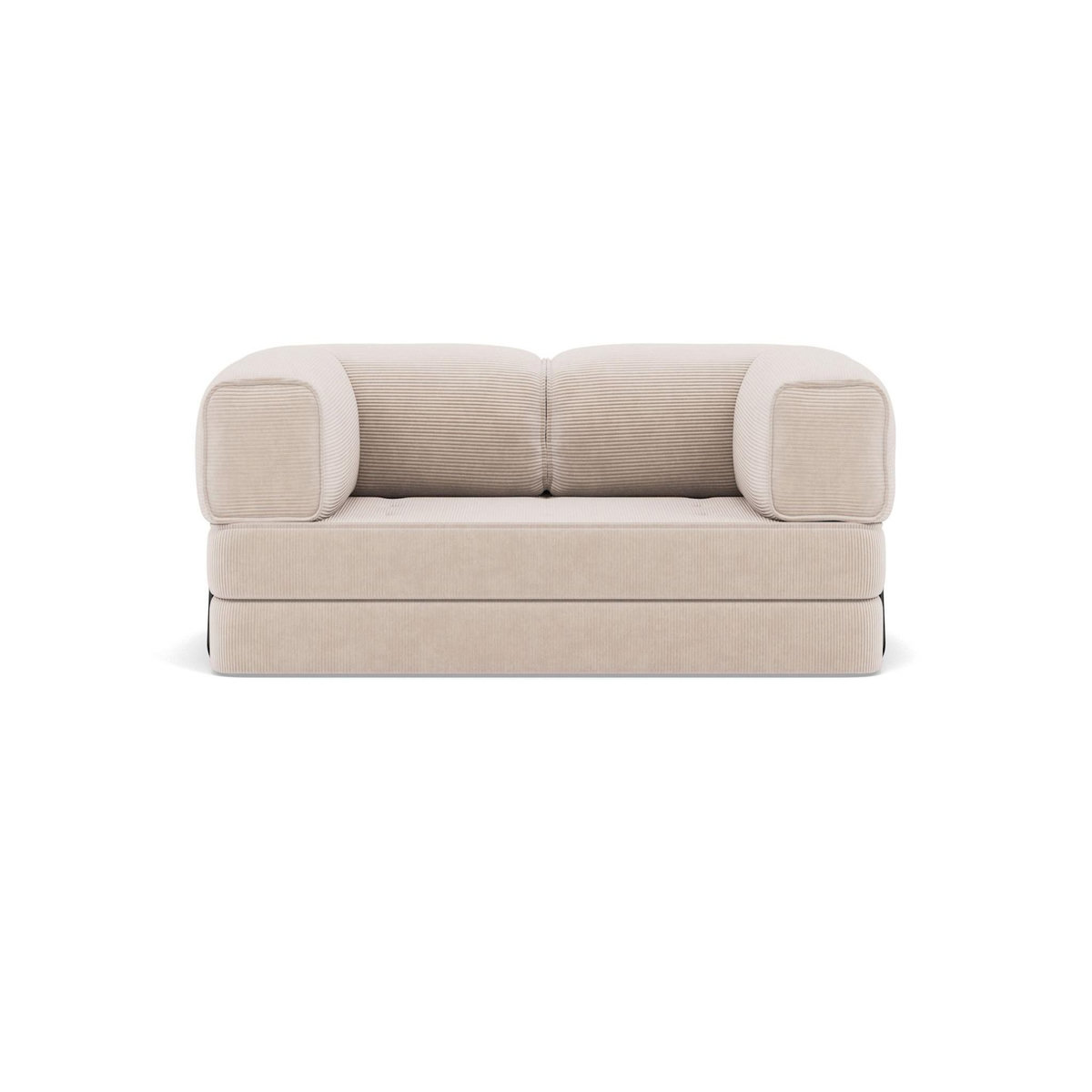 LISA DESIGN Poppy - canapé 3 places convertible en velours côtelé