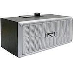 Cool Haut-parleur portable Bluetooth Cool Retro design bois finition noire et argentée