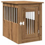 Voir la diapositive 2 : VIDAXL Meuble de cage pour chiens chene artisanal 45x62x59 cm