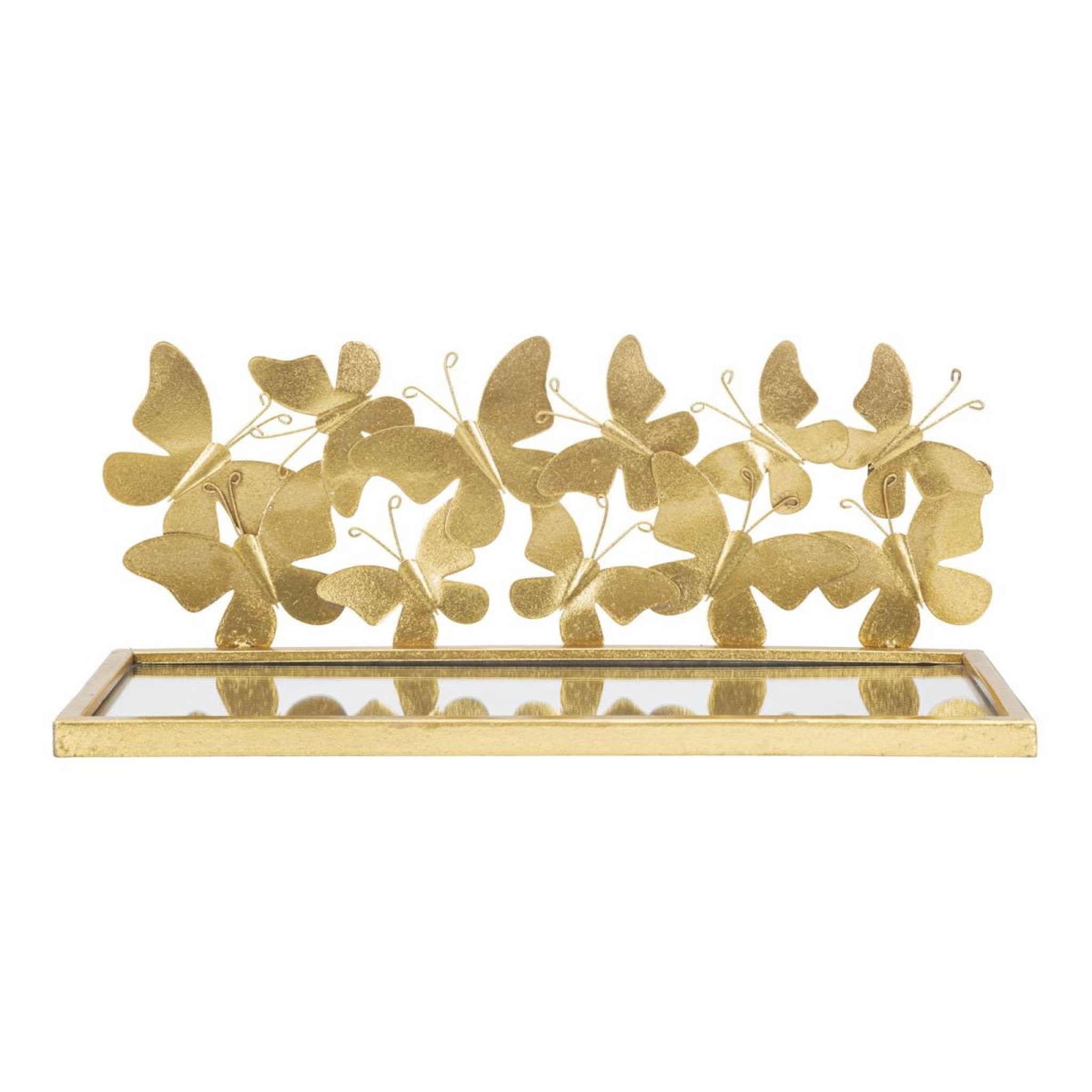 Voir la diapositive 3 : Paris Prix Lot de 2 étagère murales design  butterfly  43cm or