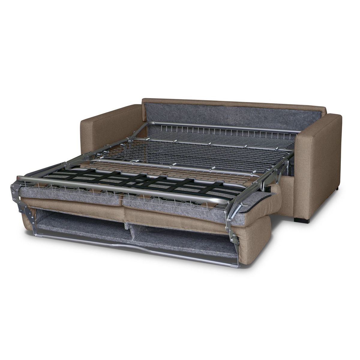 Canapé convertible système couchage express matelas 140x190 17cm 3 places en tissu DYLAN 