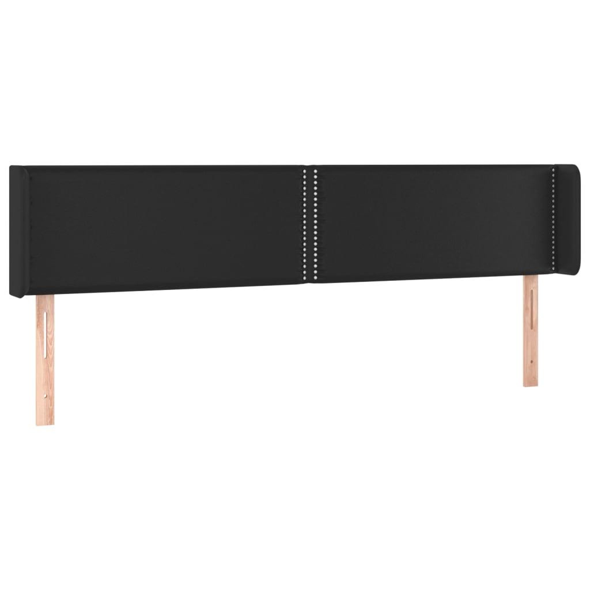 Voir la diapositive 2 : VIDAXL Tete de lit avec oreilles Noir 163x16x78/88 cm Similicuir